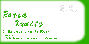 rozsa kanitz business card